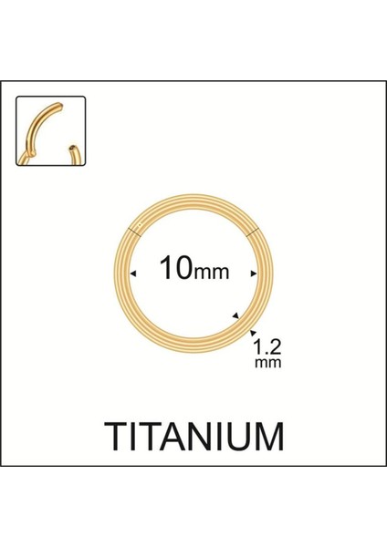Yüksek Kalite G23 Titanium Titanyum Halka Piercing