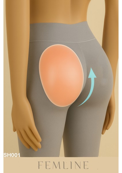 Silikon Yapışkanlı Kalça Kaldırıcı ve Şekillendirici Ped - Çıkarılabilir - Belirgin Hatlar