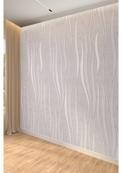 Minimal Modern Çizgiler Gri Dalga Desenli Tekstil Duvar Kağıdı fiyatları