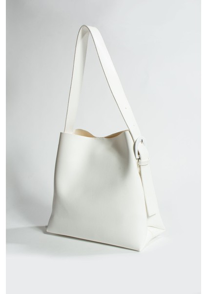 Içi Süet Yumuşak Deri Çıtçıt ve Fermuarlı Iç Bölme Büyük Boy Shopper Çanta