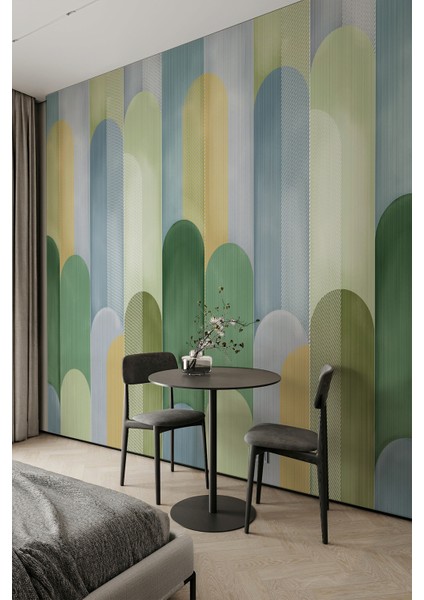 Geometrik Renkli Modern Tekstil Duvar Kağıdı fiyatları