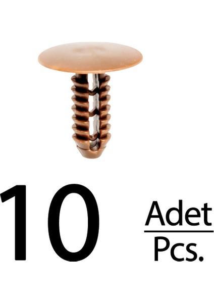 Fiat Ducato Için Döşeme Klips-Koyu Kahve - 10 Adet