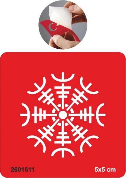 Helm Of Awe Viking Sembolü Tattoo Geçici Dövme Şablonları Kına Kalıpları