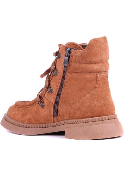 - Hakiki Süet Deri Taba Rengi Kadın Bot - 25101955 modelleri