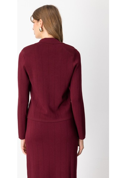 Süs Kapaklı Triko Hırka Bordo 69504 modelleri