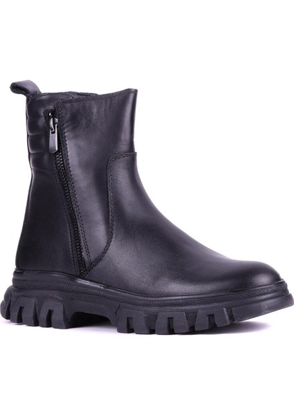 - Hakiki Deri Siyah Renk Fermuarlı Kadın Chelsea Bot - 25103053 fiyatları