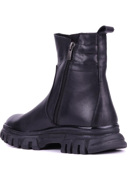 - Hakiki Deri Siyah Renk Fermuarlı Kadın Chelsea Bot - 25103053 modelleri