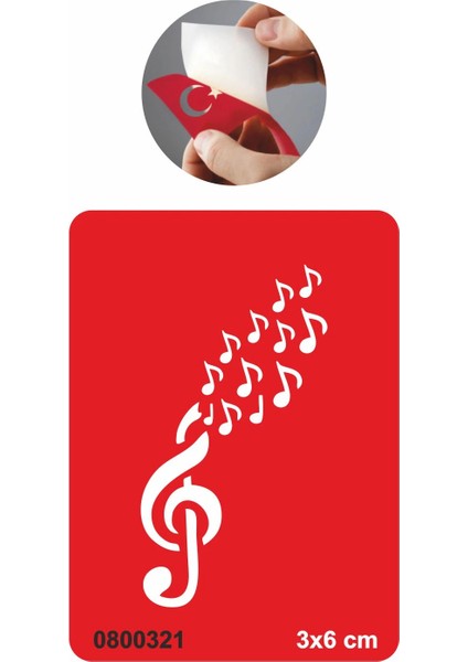 Sol Anahtarı ve Notalar Tattoo Geçici Dövme Şablonları Kına Kalıpları