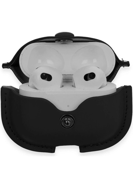 Bfs Airpods 3 (3.nesil) Çanta Deri Kılıf - Siyah modelleri