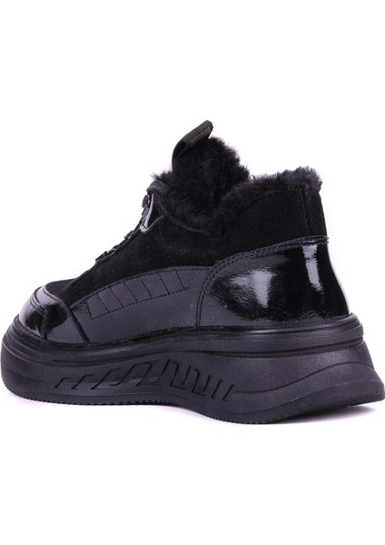 - Hakiki Deri Siyah Renk Kürklü Kadın Bot - 25102202 indirimleri