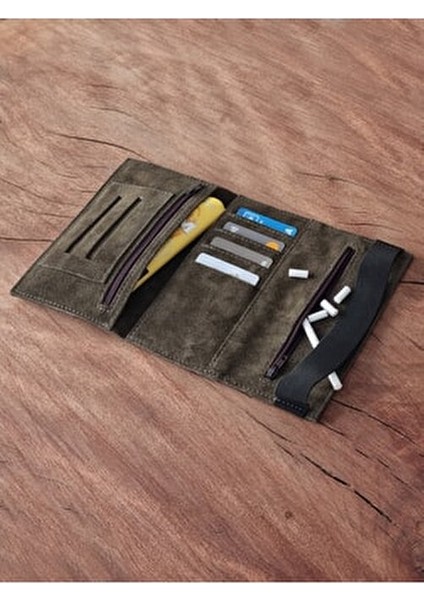 Tütün Kesesi Süet Deri Ergonomik Kullanım 23x16,7 cm Şık Hediye Seçeneği