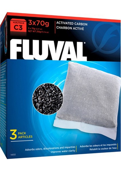 Wizard Fluval C3 Filtre Karbonu (3X70 Gr)
