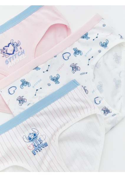 Yeni Sezon Stitch ve Angel Baskılı Kız Çocuk Külot 3'lü fiyatları