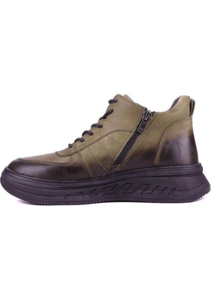 - Hakiki Deri Haki Renk Kadın Bot - 25102252 indirimleri