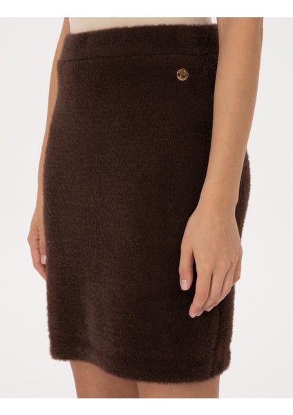 Kadın Kahverengi Kalem Fit Triko Etek 50316408-VR029 indirimleri