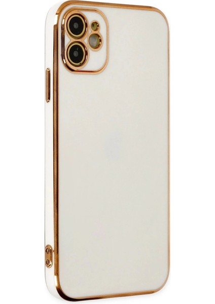 Bfs iPhone 12 Kılıf Volet Silikon - Beyaz