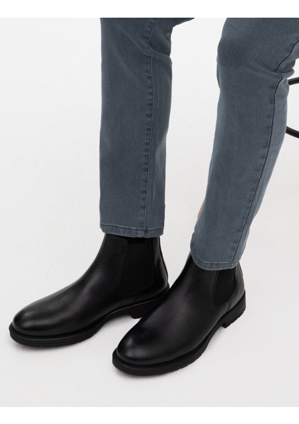 Erkek Siyah %100 Deri Kauçuk Taban Chelsea Bot 50318852-VR046 modelleri