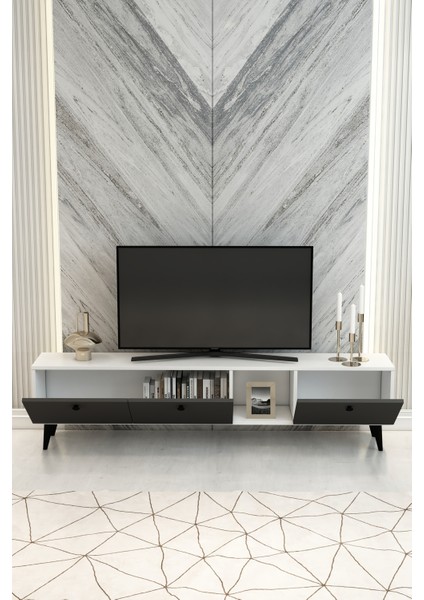 Model Hera 180 cm 3 Kapaklı Televizyon Ünitesi Modern Tv Ünitesi – Tv Sehpası | Televizyon Konsolu modelleri