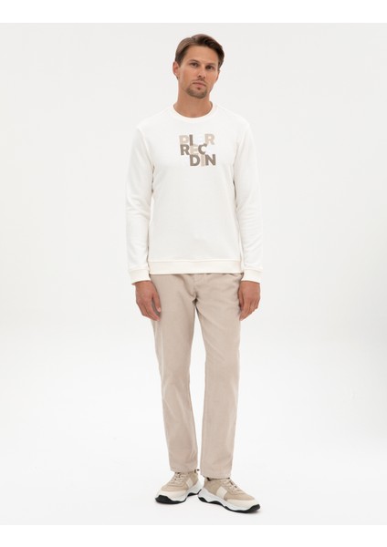 Erkek Bej Carrot Fit Beli Lastikli Kordonlu Kanvas Pantolon 50315294-VR011