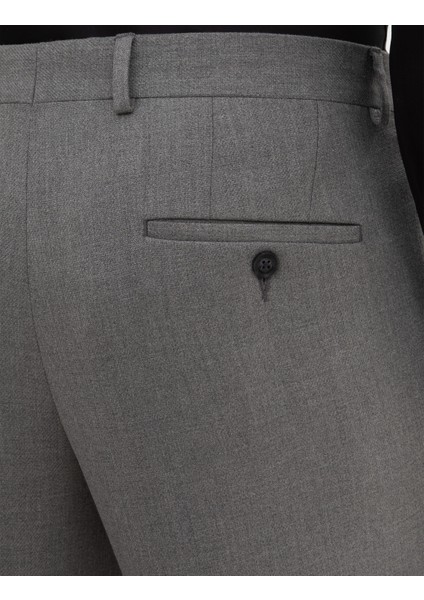 Erkek Füme Slim Fit Kumaş Pantolon 50317637-VR058