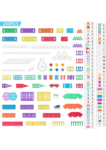 200 Parçalı Manyetik Karma Parkur Seti
