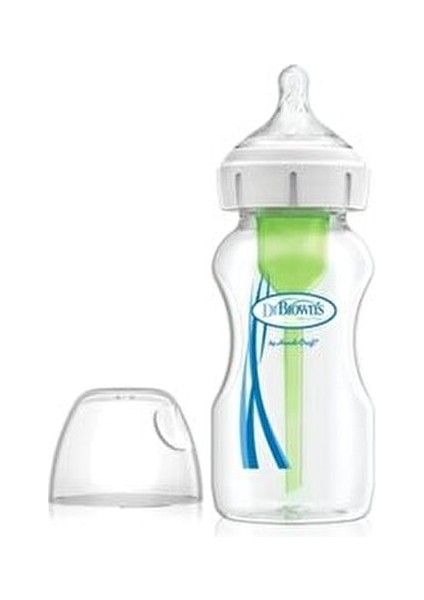 Dr. Brown's Options+ Geniş Ağız Cam Biberon Tekli Paket 270 ml (0-3 Ay)