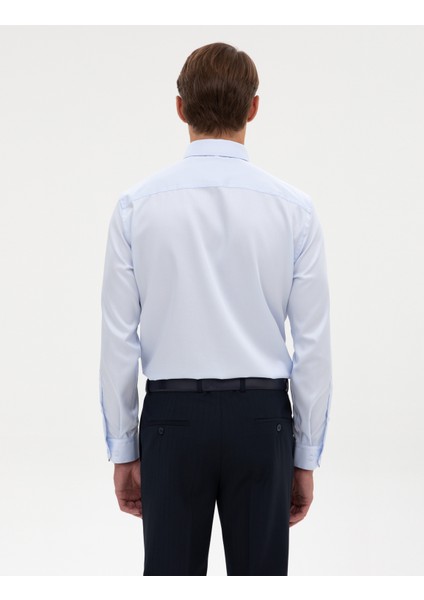 Erkek Açık Mavi Non Iron Kolay Ütülenebilir Slim Fit Gömlek 50315254-VR003 indirimleri