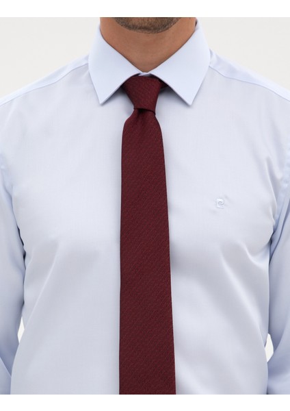 Erkek Açık Mavi Non Iron Kolay Ütülenebilir Slim Fit Gömlek 50315254-VR003