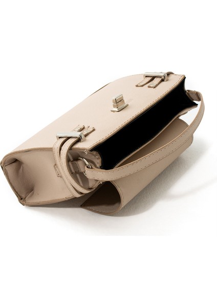 Kilit Detaylı Çapraz Askılı Çanta