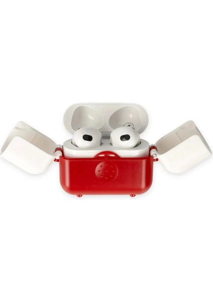 Bfs Airpods 3 (3.nesil) Basmalı Kılıf - Kırmızı-Beyaz modelleri