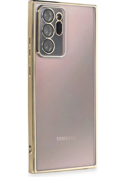Bfs Samsung Galaxy Note 20 Ultra Kılıf Razer Lensli Silikon - Gold