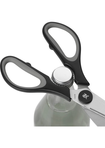 21 cm Siyah Ergonomik Mutfak Makası - 18/10 Paslanmaz Çelik, Entegre Vidalı Açıcı Özellikli modelleri