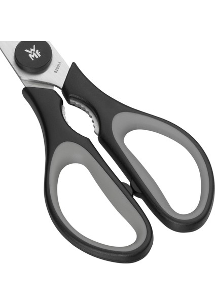 21 cm Siyah Ergonomik Mutfak Makası - 18/10 Paslanmaz Çelik, Entegre Vidalı Açıcı Özellikli
