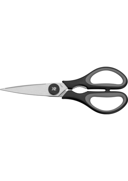 21 cm Siyah Ergonomik Mutfak Makası - 18/10 Paslanmaz Çelik, Entegre Vidalı Açıcı Özellikli