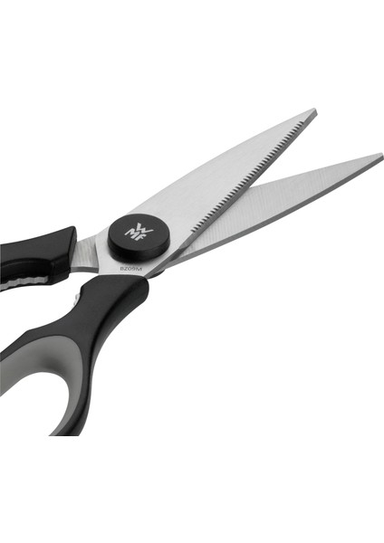 21 cm Siyah Ergonomik Mutfak Makası - 18/10 Paslanmaz Çelik, Entegre Vidalı Açıcı Özellikli