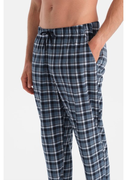 Antrasit Melanj Dikiş Detaylı Waffle Tişört Pantolon Pijama Takımı