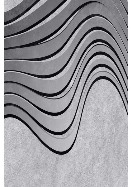 Gri Beton Dalgalı Modern Tek Parça Tekstil Duvar Kağıdı modelleri