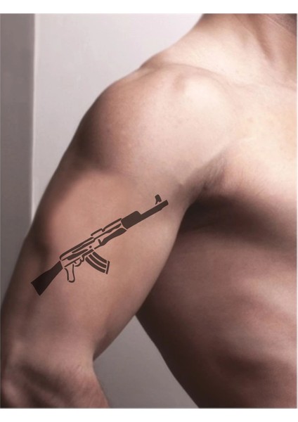 AKSUPERTREND47 Kalaşnikof Keleş Tattoo Geçici Dövme Şablonları Kına Kalıpları fiyatları