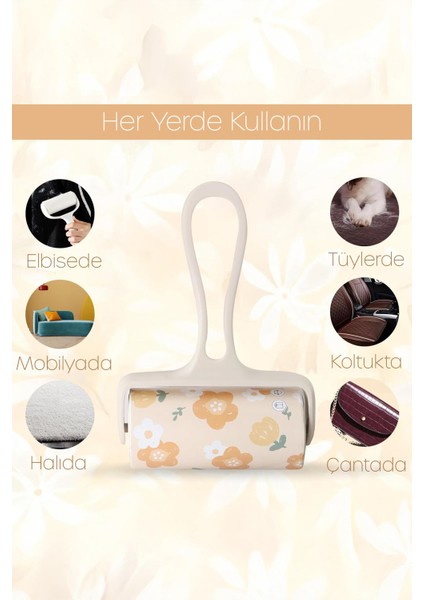 Yapışkanlı Yapraklı Tüy Toplama Rulosu Yatay Kedi Köpek Tüy Tiftik Rulosu 15+15 Yaprak Tüy Bandı fırsatları