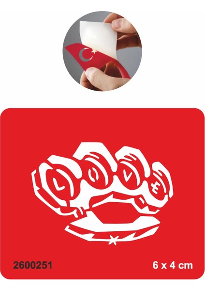 Aşkın Yumruğu Muşta Tattoo Geçici Dövme Şablonları Kına Kalıpları