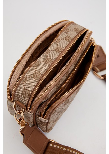 Camel Çift Bölmeli Kalın Askılı Omuz Çantası modelleri