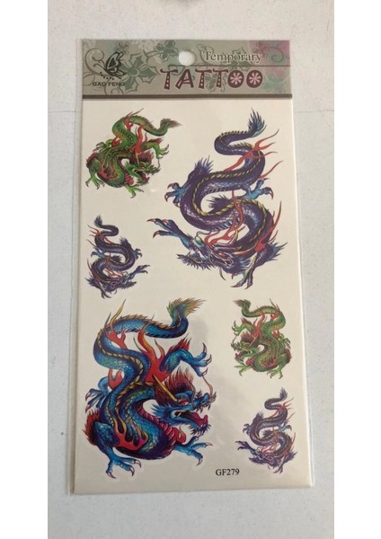 Ejderha Modeli Yapıştırma Sticker Dövme Geçici Dövme Temporary Tattoos