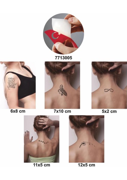 Tüy Gibi Hafif 5 Li Set Geçici Dövme Kına Şablonu fiyatları