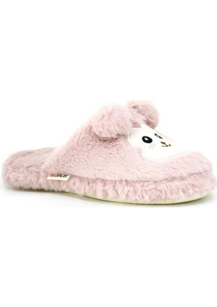 Anne Kız Ev Terliği Rahat Peluş Tüylü Kışlık Terlik Hayvanlı