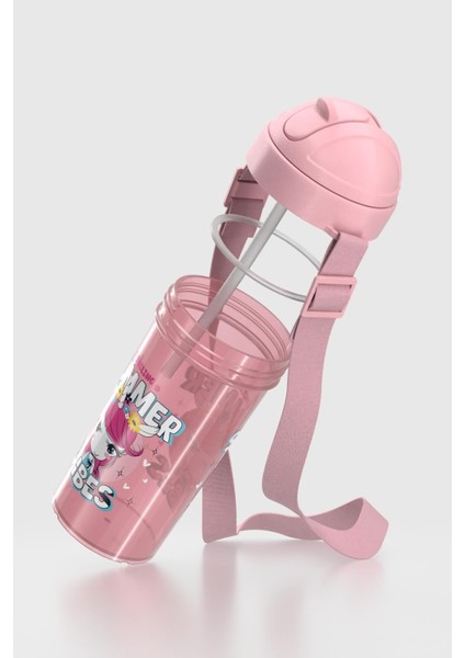 Cosmo Desenli 415 ml Pp Pipetli Çocuk Matara 912146 Pembe fiyatları