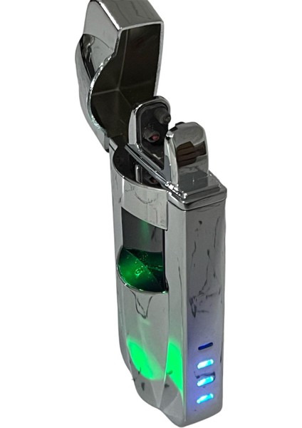 Gümüş Lazer Tetikli Şarjlı Çakmak 109361 indirimleri