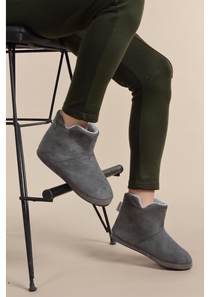 Riva Shoes Kaşe Erkek Kışlık Panduf Ev Botu Ev Ayakkabısı Yumuşak Taban