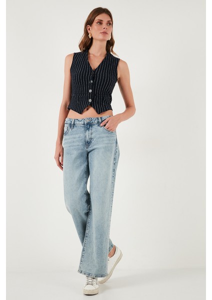 Streç Fitted Fit V Yaka Düğmeli Yelek Bayan Yelek 5865971 fiyatları