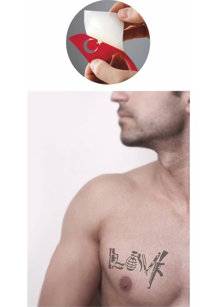 Love Ustura Tabanca Silah Tattoo Geçici Dövme Şablonları Kına Kalıpları fiyatları