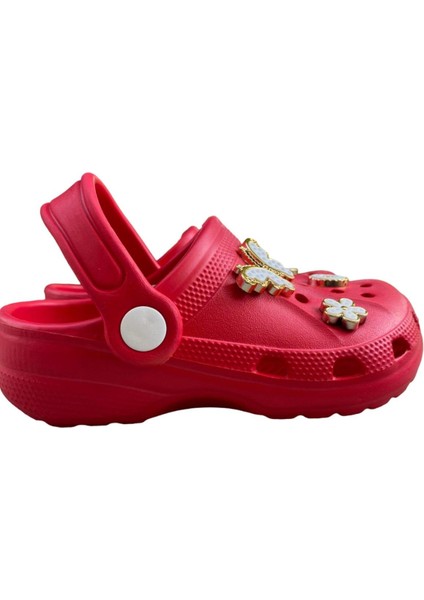 Kız Çocuk Eva Kelebek Figürlü Plaj Deniz Havuz Tatil Bahçe Günlük Kullanım Cross Sandalet-Terlik modelleri